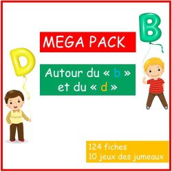 Méga Pack autour du "b" et du "d" (fiches et 10 jeux des jumeaux)