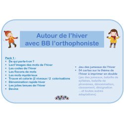 Autour de l'hiver avec BB l'orthophoniste - pack 1 -