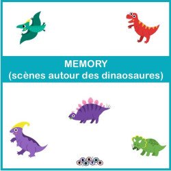 Mémory - scènes autour des dinosaures