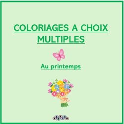 Coloriages à choix multiples - Au printemps