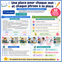 Un place pour chaque mot et chaque phrase à sa place