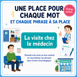 Une place pour chaque mot et chaque phrase à sa place. chez le médecin